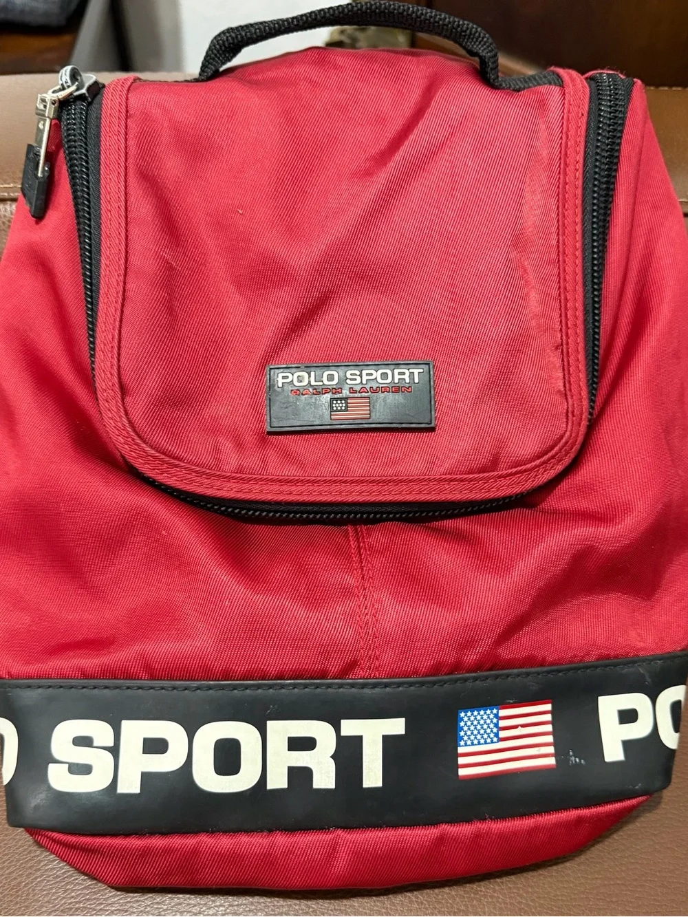 Ralph Lauren Polo Sport Red and Black Backpack